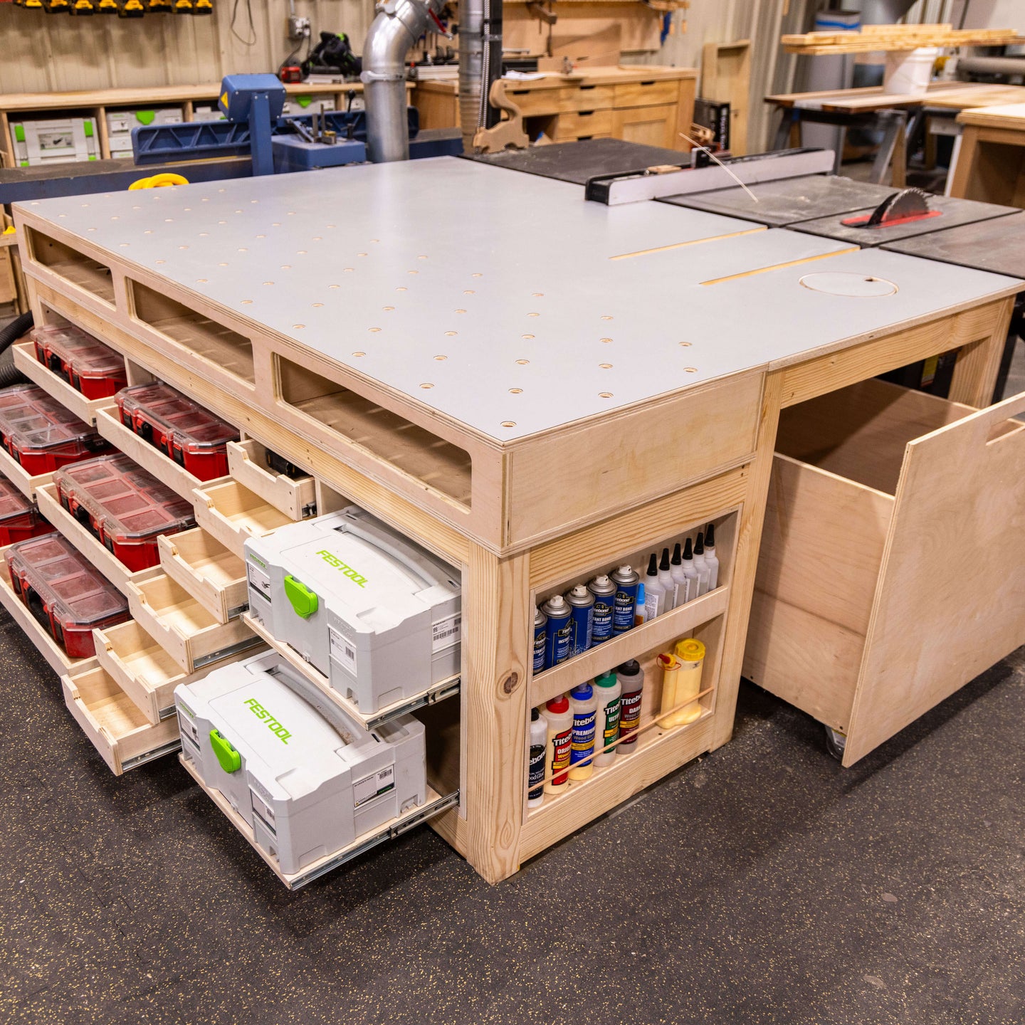 Table Saw Outfeed Table & Workbench Plan - John Malecki Store
