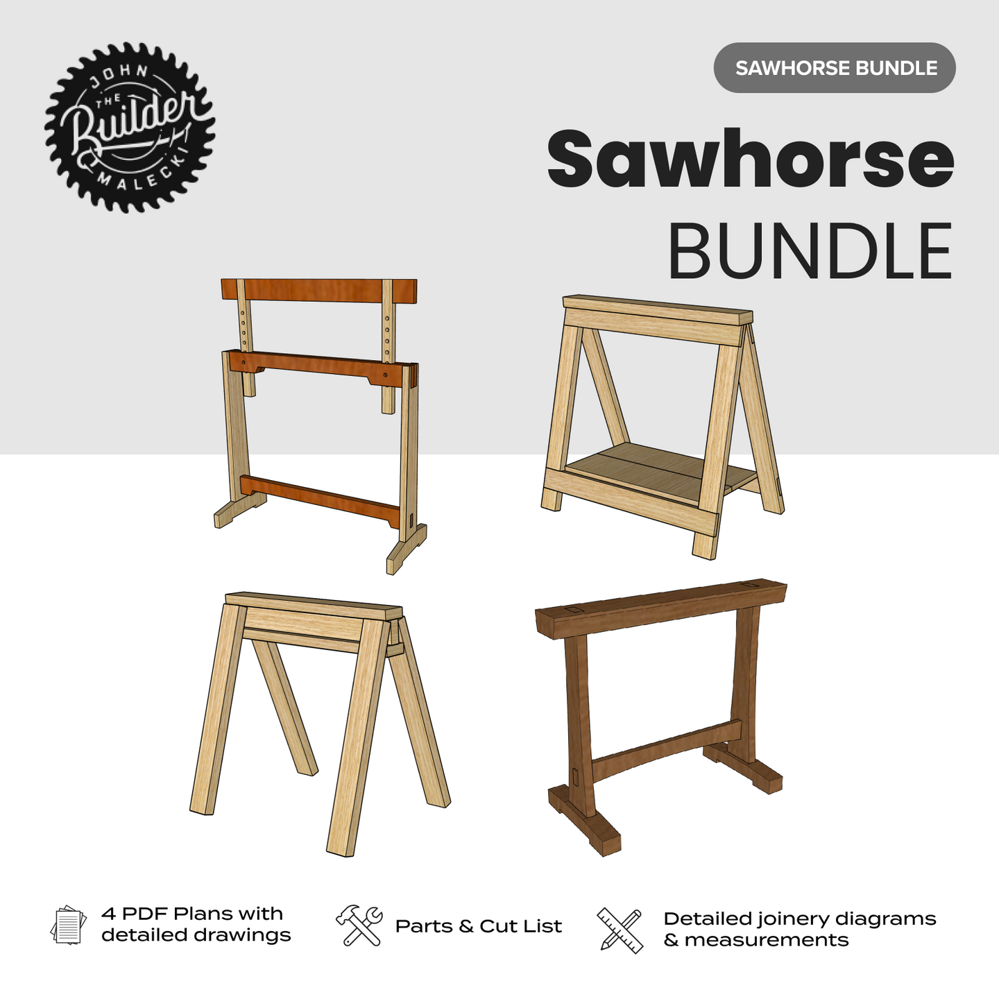 Sawhorse BUNDLE - John Malecki Store