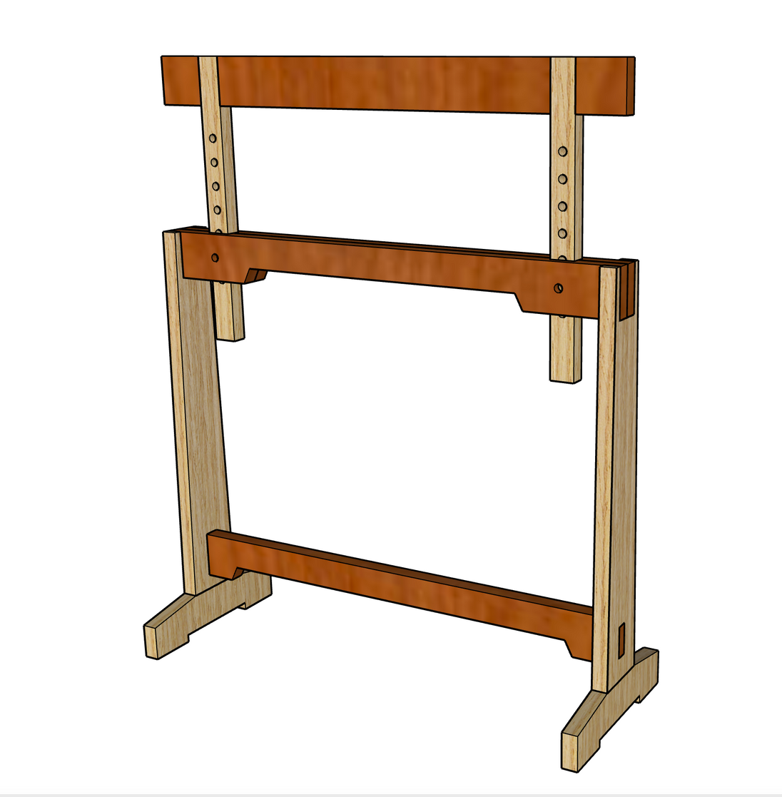 DIY Adjustable Sawhorse Plan - John Malecki Store