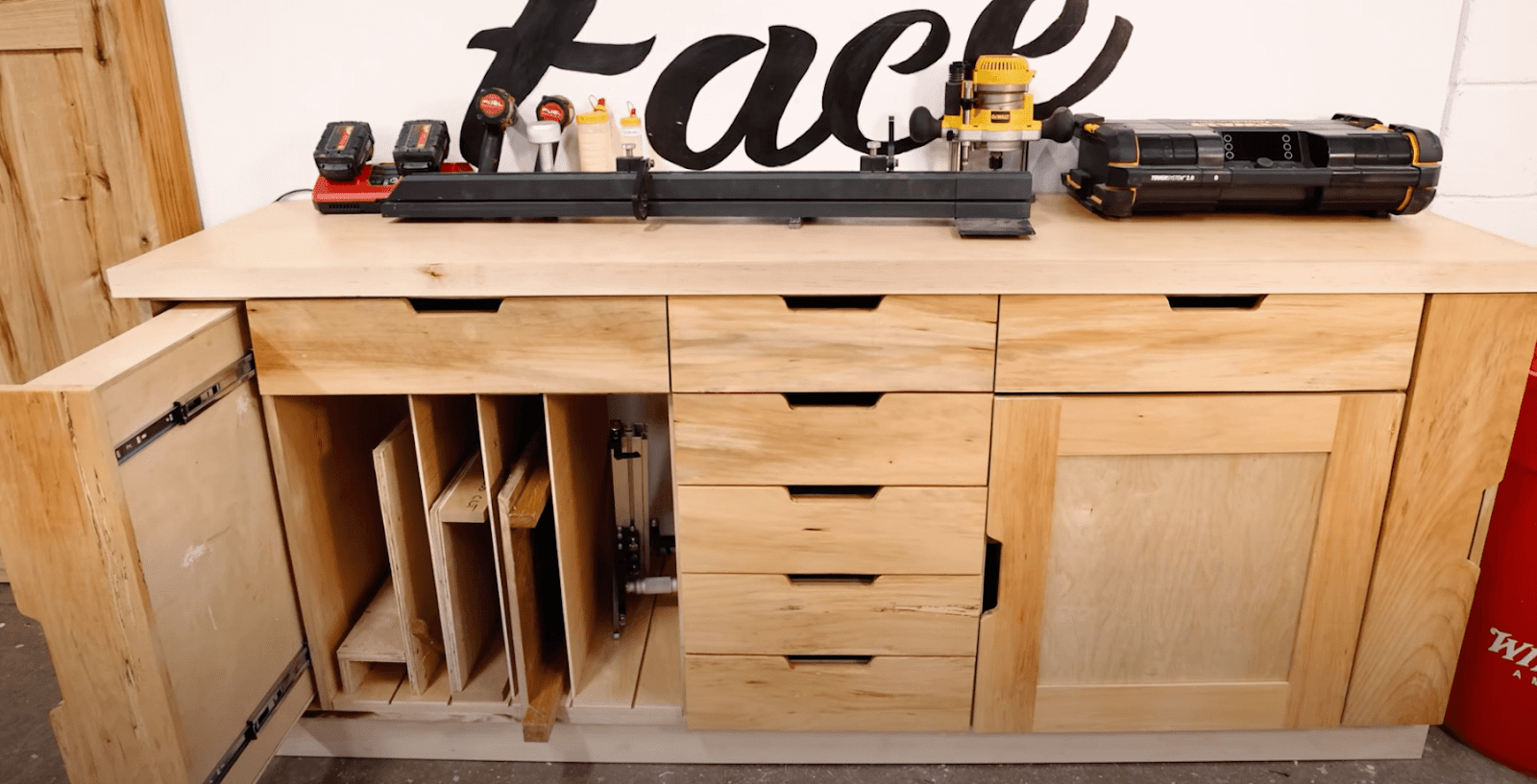 Shopsmith Storage Built In ULTIMATE Shop Storage Cabinet Build - John Malecki - Woodworking, DIY ...