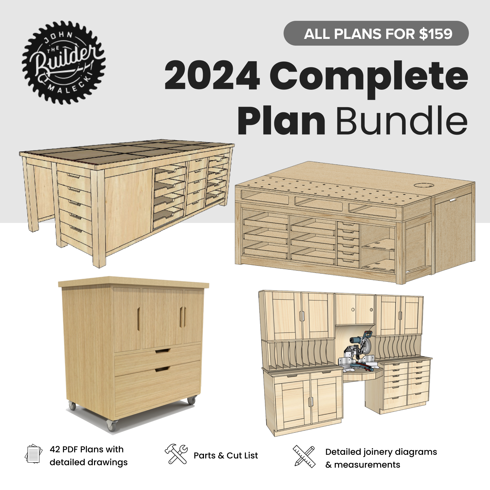 2024 Complete Woodworking Plan Bundle