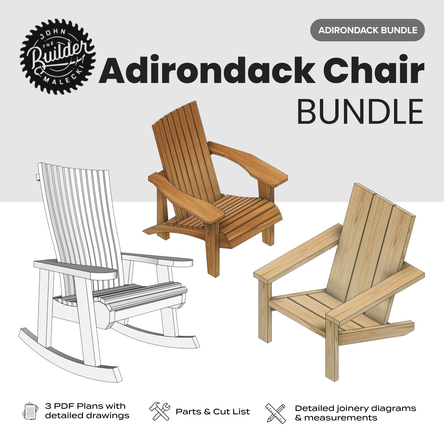 Adirondack Chair Plan BUNDLE - John Malecki - Woodworking, DIY Builds, & Shop Shades Safety Glasses adirondack-chair-plan-bundle-john-malecki-woodworking-diy-builds-shop-shades-safety-glasses