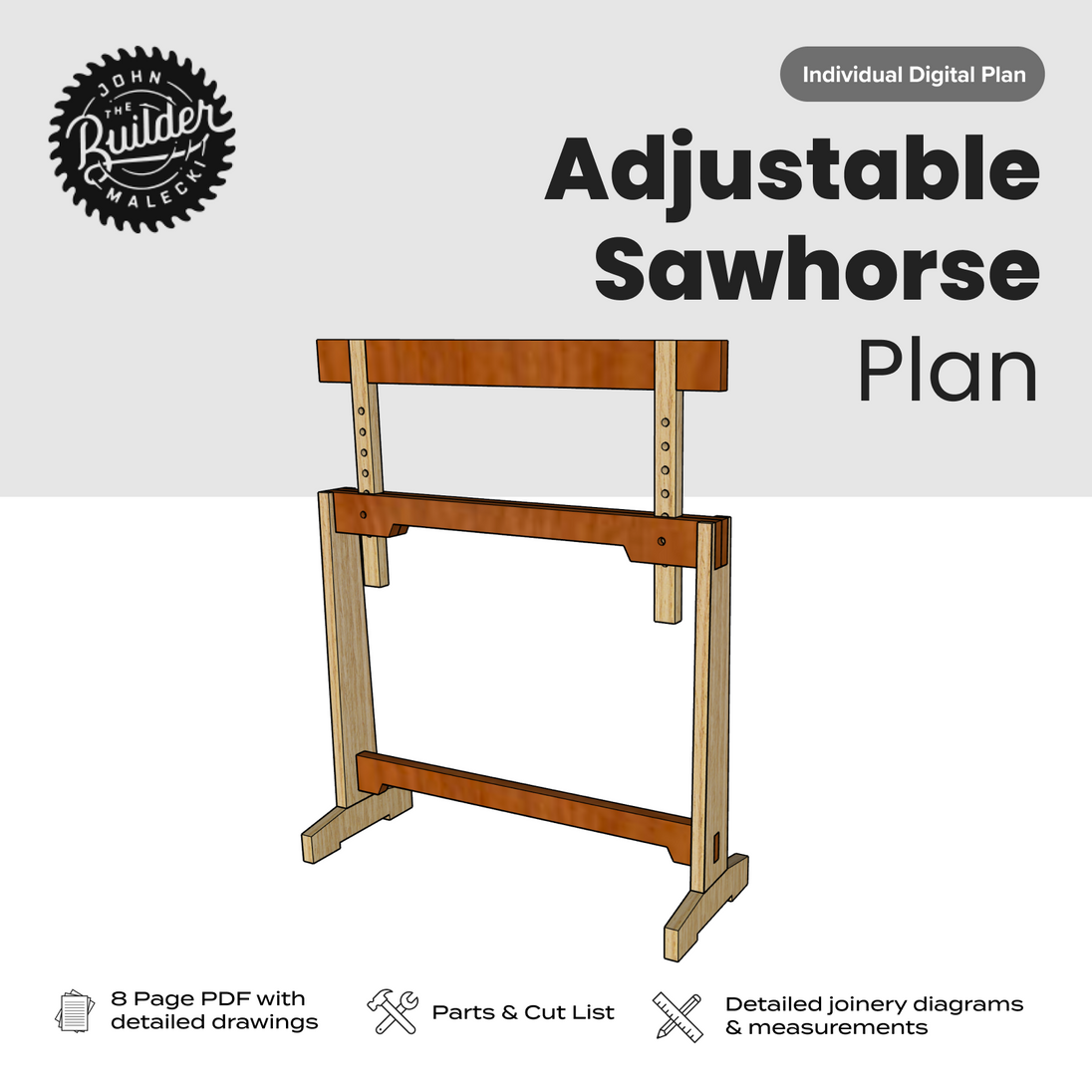 Make Adjustable Sawhorses [+ With PLANS] 