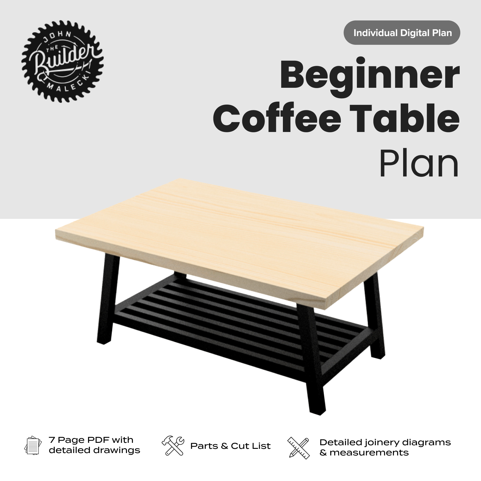 Beginner Coffee Table Plan - John Malecki Store