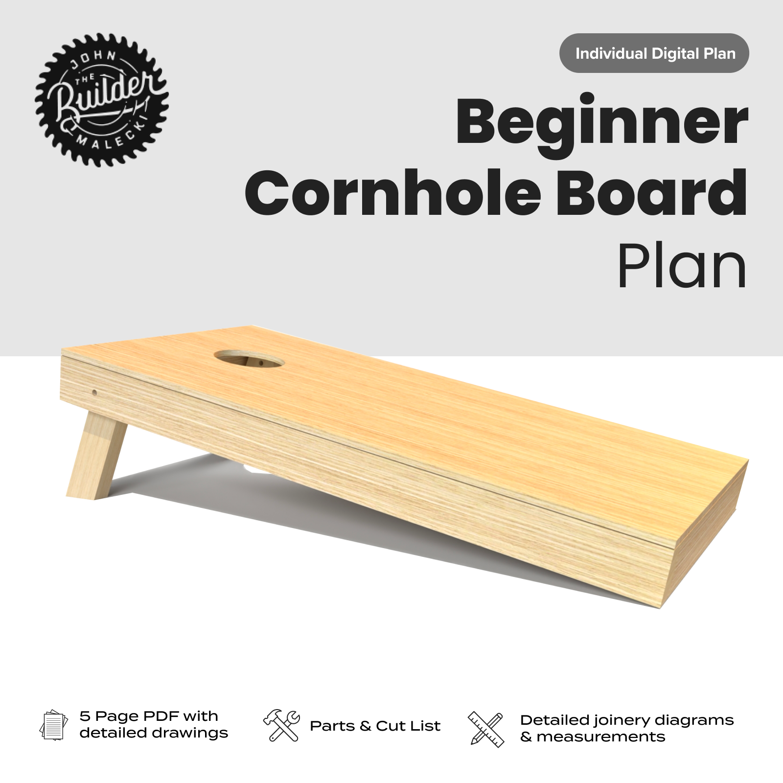 DIY Cornhole Board Plan - John Malecki Store
