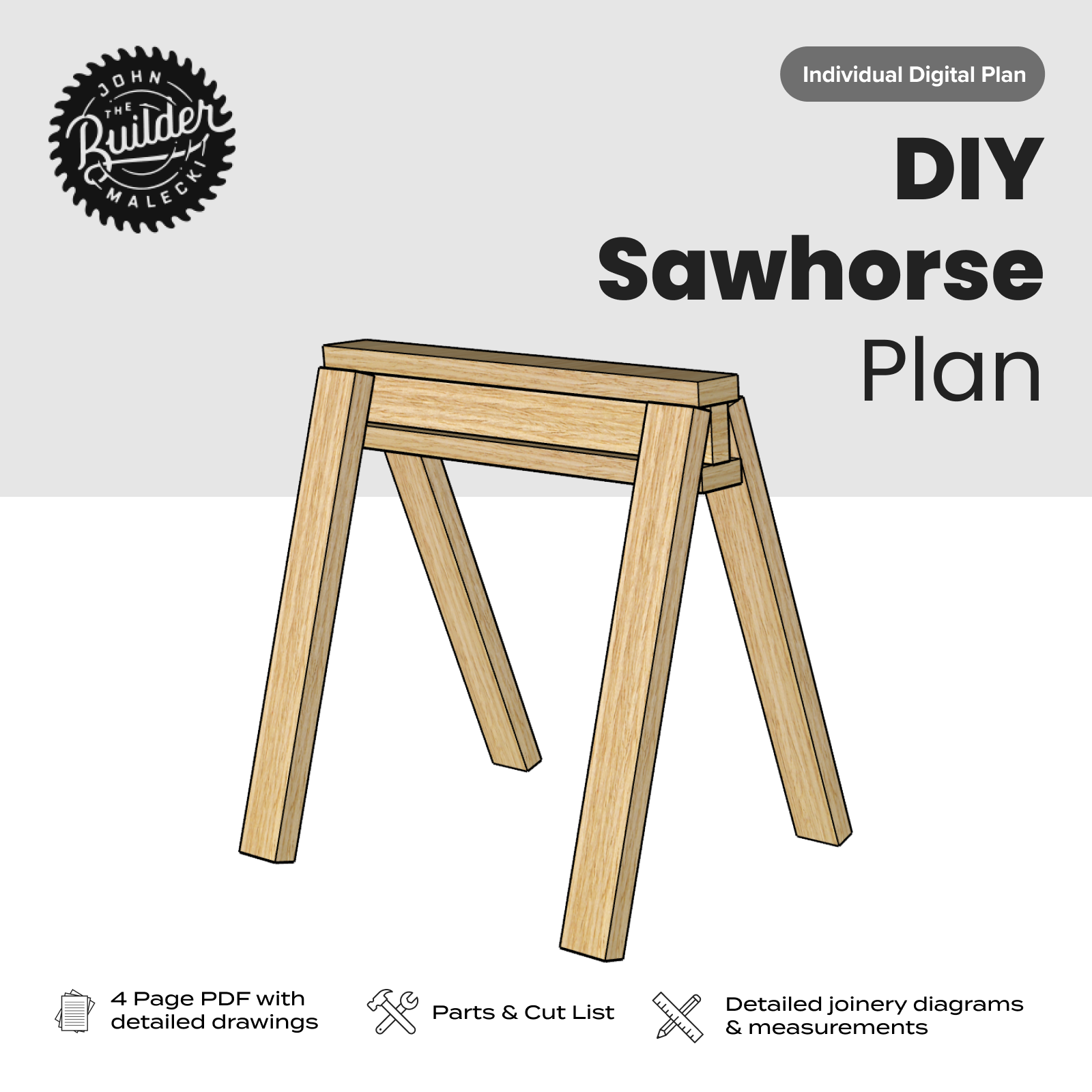 Homemade sawhorse best sale