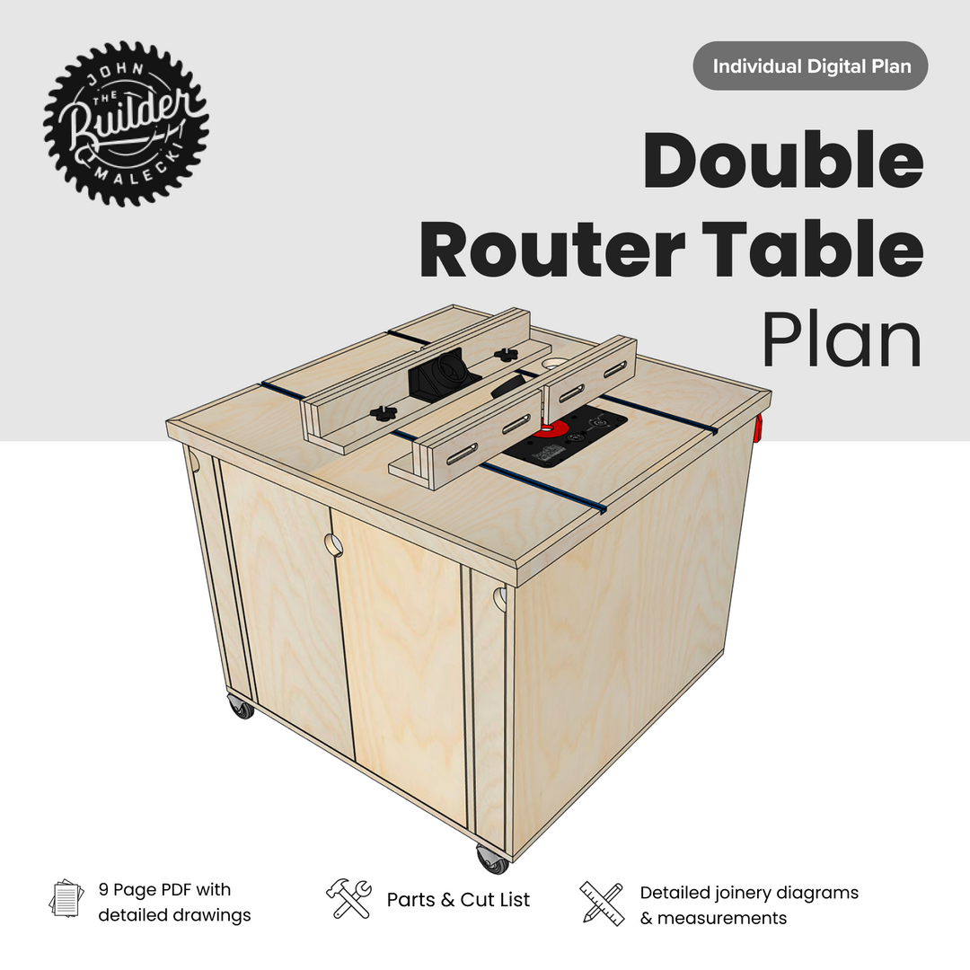 Double Woodworking Router Table Plan - John Malecki