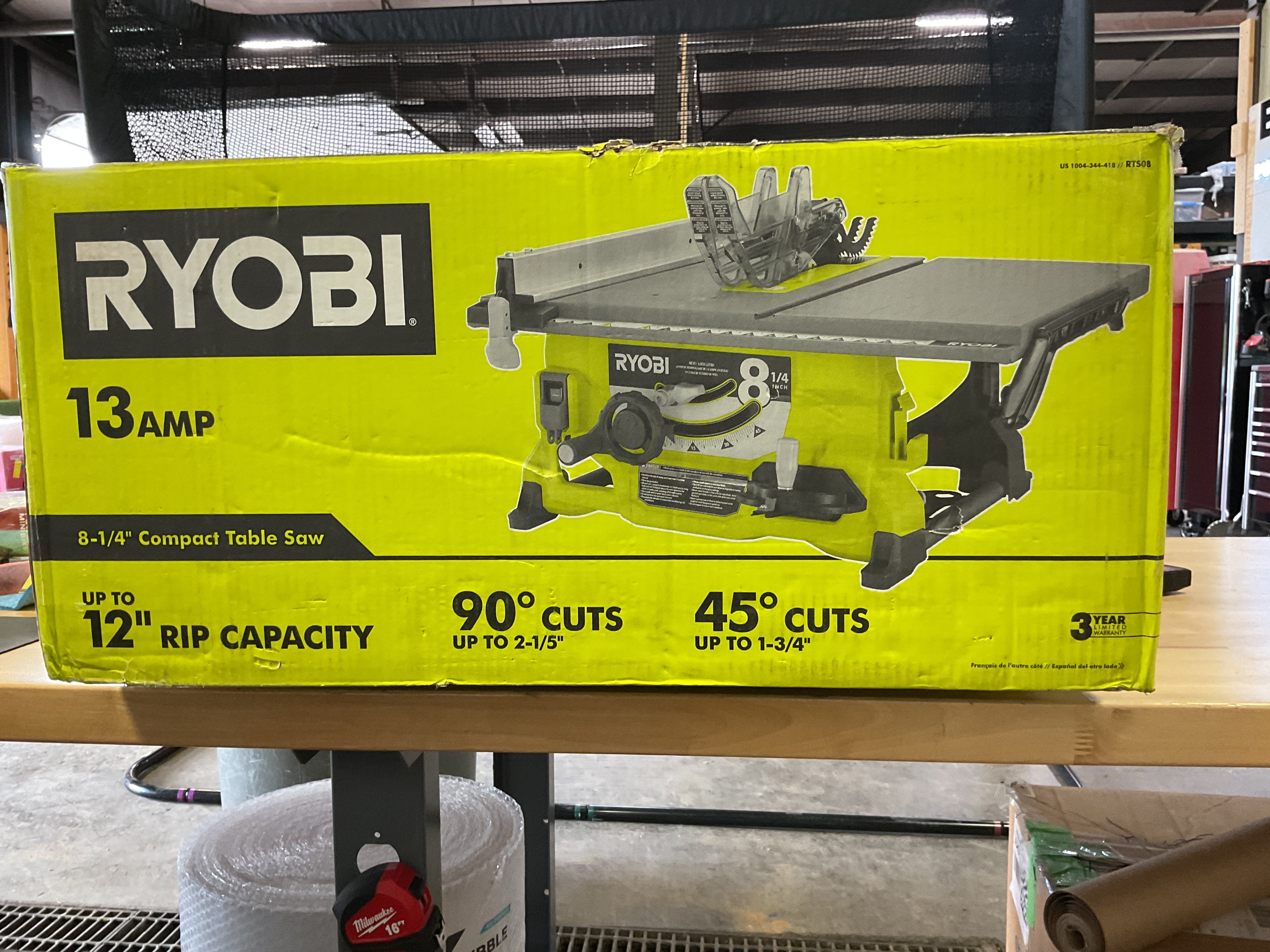 Ryobi 13amp 8-1/4" Compact Table Saw - PICK UP ONLY