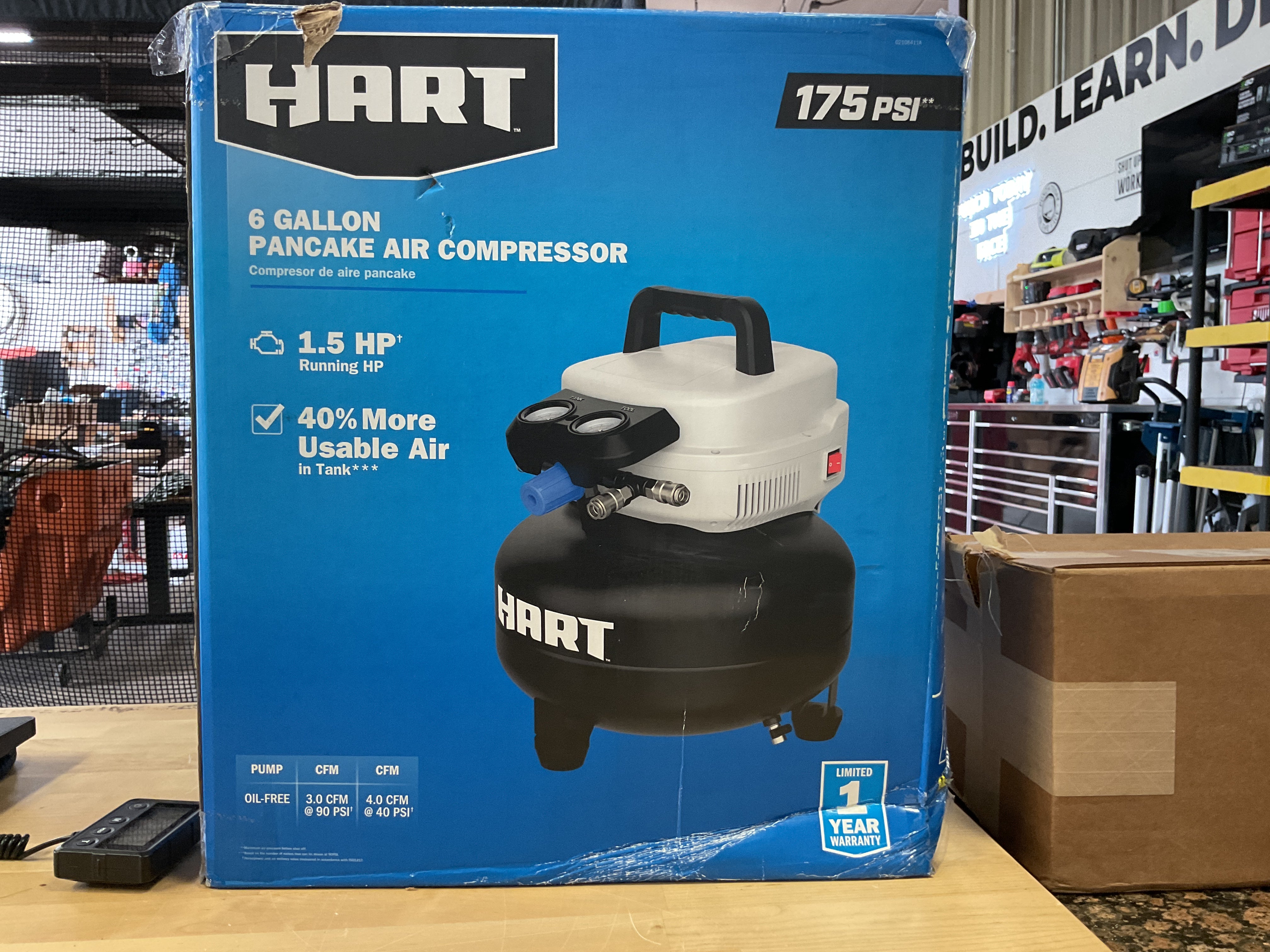 HART 6 Gallon Pancake Air Compressor - PICK UP ONLY