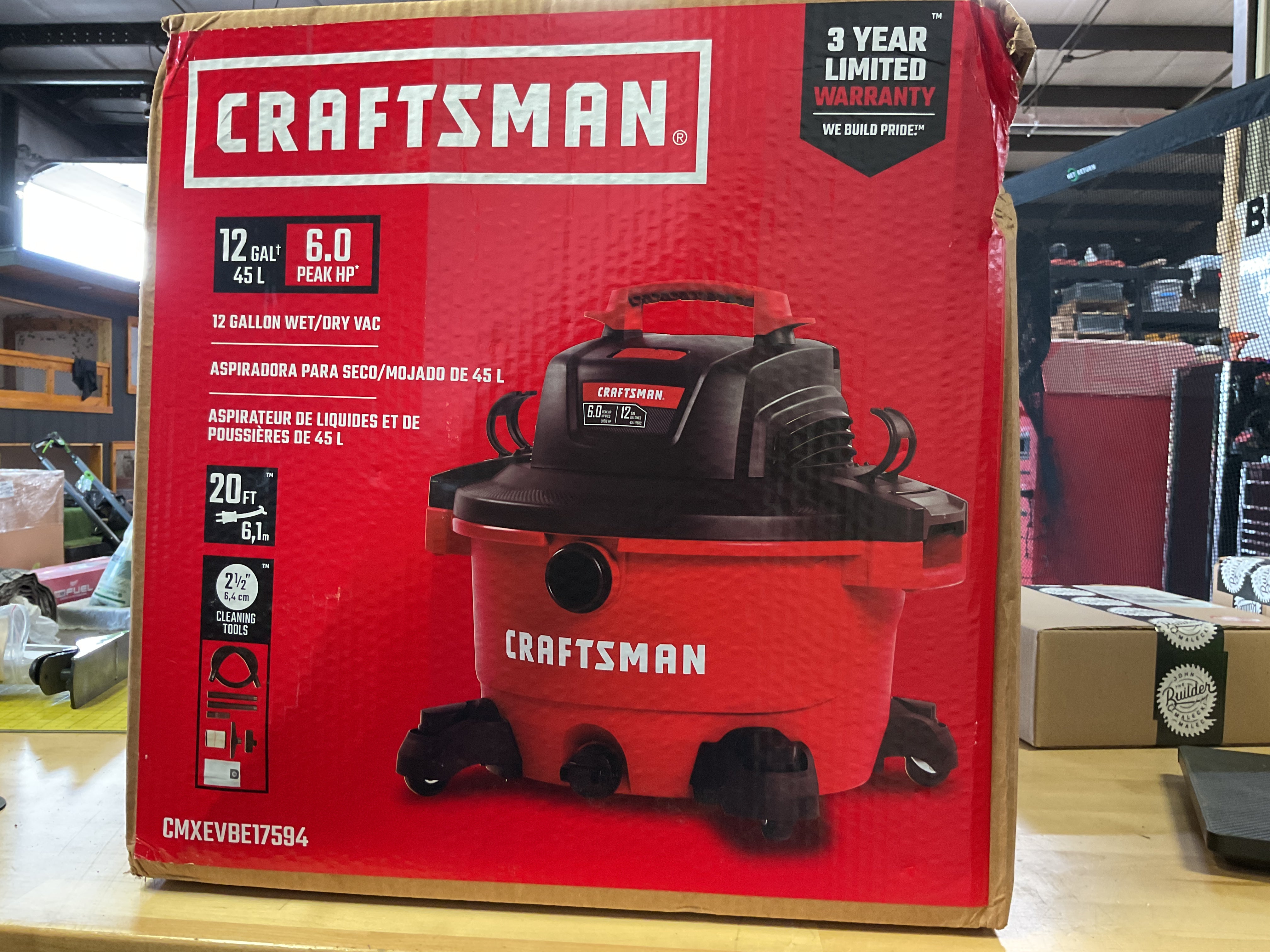 Craftsman 12Gallon Wet/Dry Vac - PICK UP ONLY