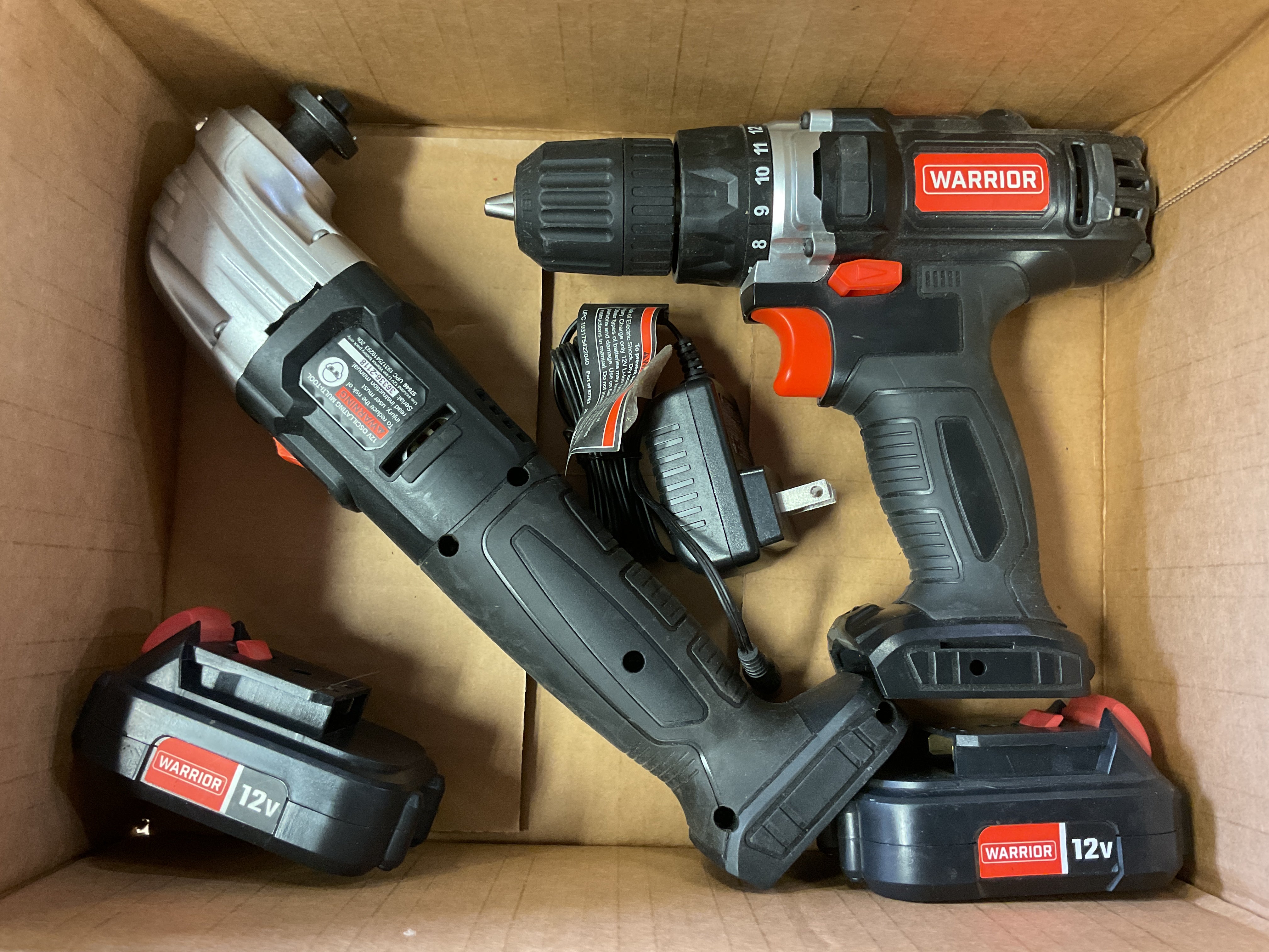 Warrior Drill & Multi Tool with Charger and 2 Batteries