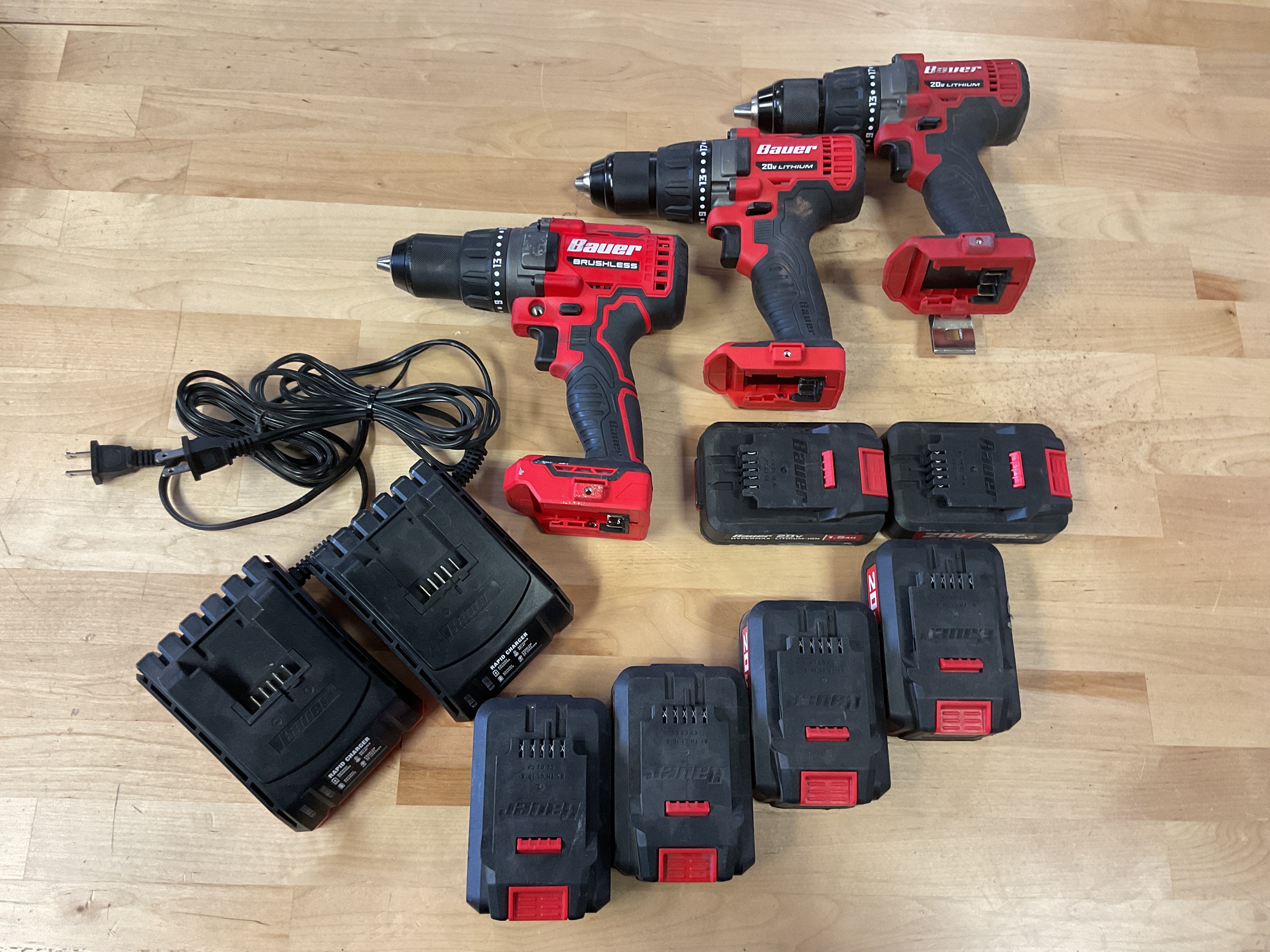 Bauer Drills And Batteries With Chargers