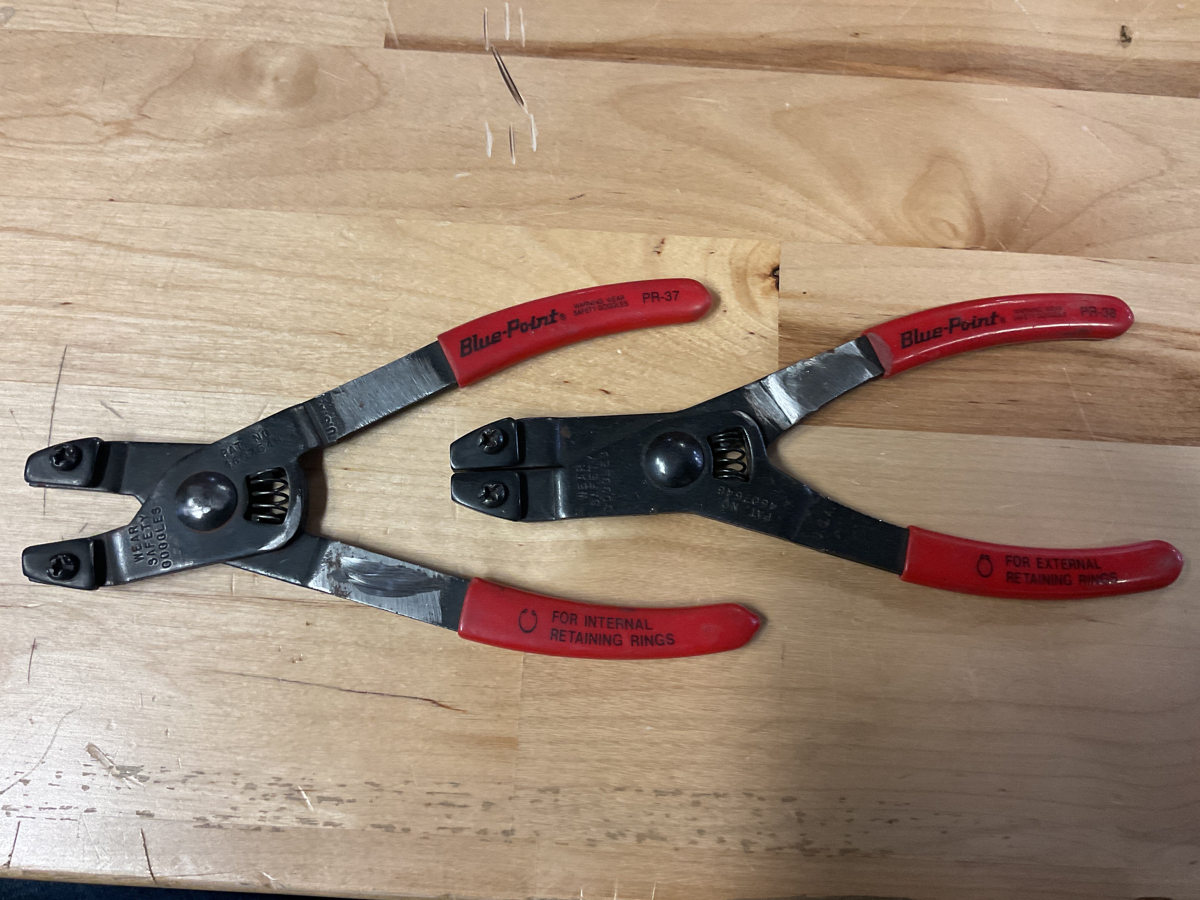 Blue Point Internal & External Retaining Ring Pliers (No Tips)