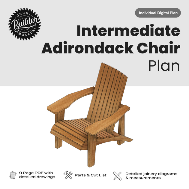 Intermediate DIY Adirondack Chair Plan - John Malecki Store