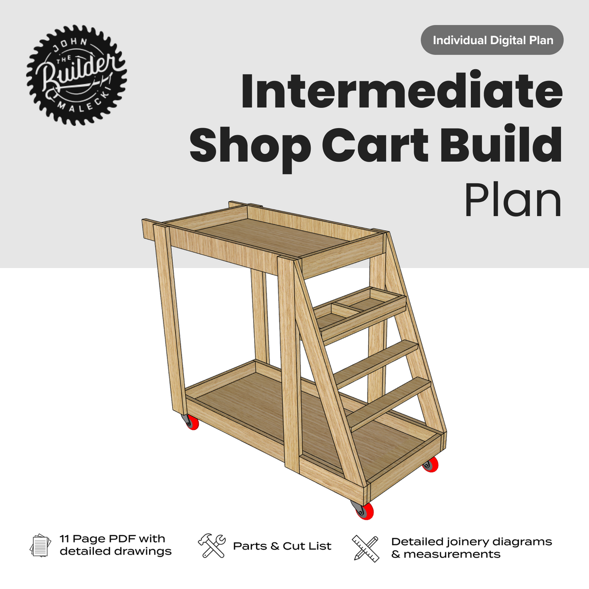 Intermediate Shop Cart Plan - John Malecki - Woodworking, DIY Builds ...