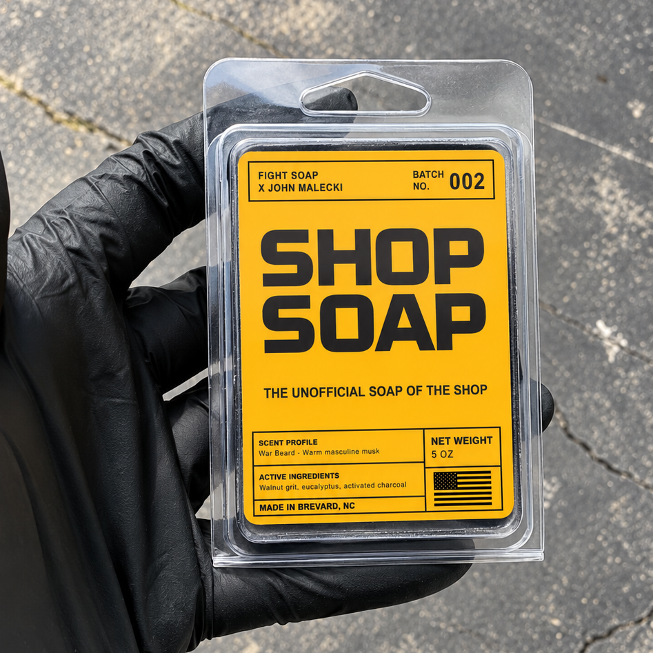 Bar of Shop Soap, a dark charcoal soap bar