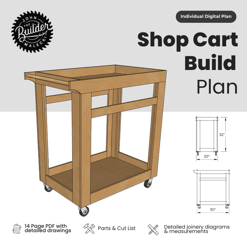Cart Plan Example DIY Shop Cart Plan - John Malecki - Woodworking, DIY Builds, & Shop ...
