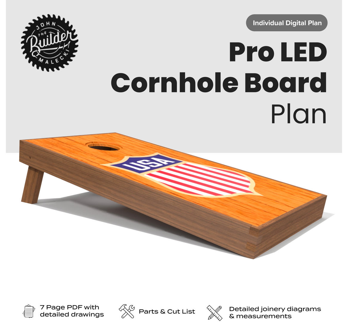 Led Cornhole LED Cornhole Board Plan - John Malecki - Woodworking, DIY Builds ...