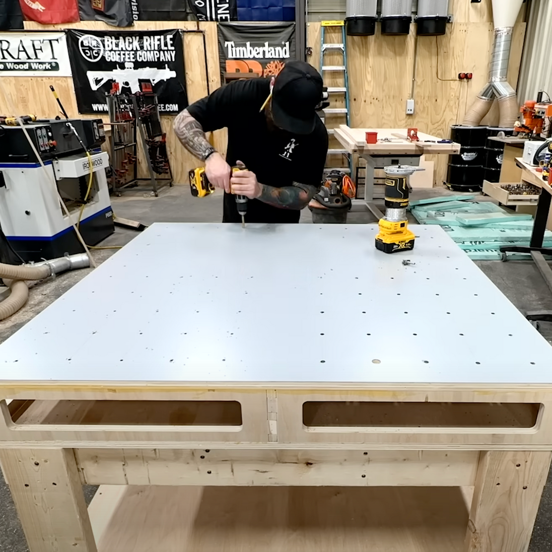 4'x4' Beginner Workbench with Storage Plan - John Malecki Store
