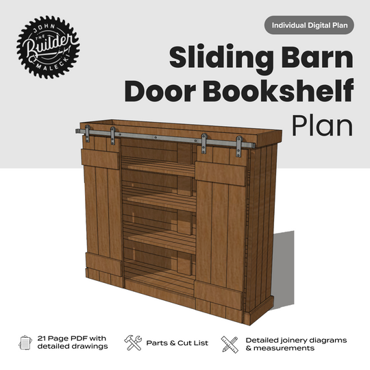 Sliding “Barn Door” Bookshelf Plan - John Malecki Store