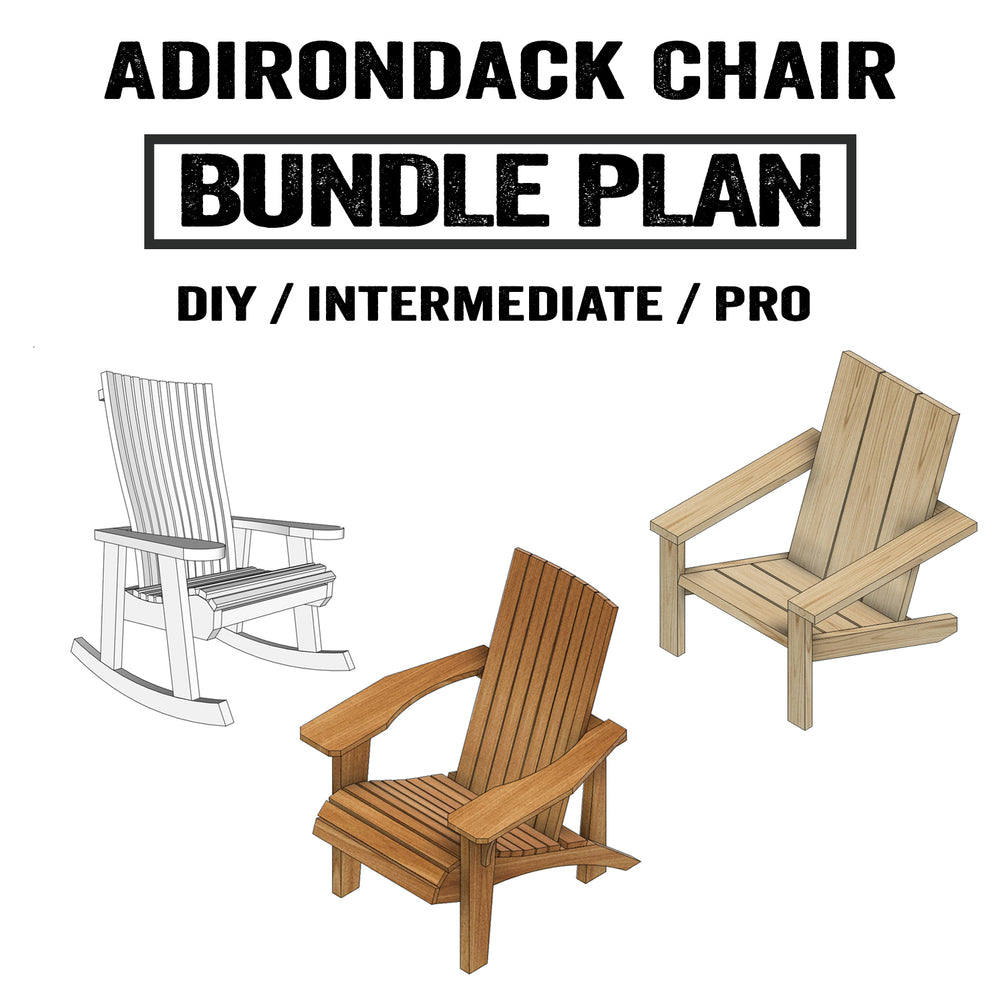 Adirondack Chair Plan BUNDLE - John Malecki - Woodworking, DIY Builds ...