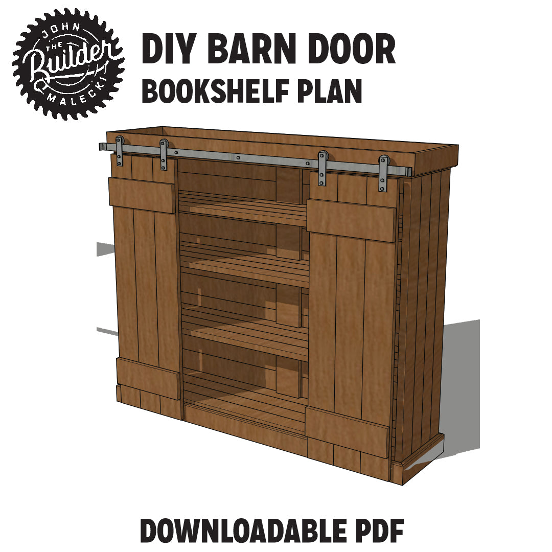 Sliding “Barn Door” Bookshelf Plan - John Malecki Store