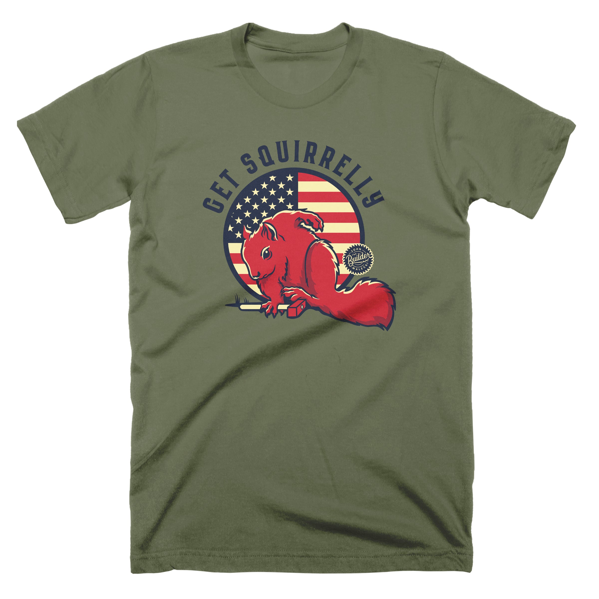 Get Squirrelly Badge T-Shirt - John Malecki Store