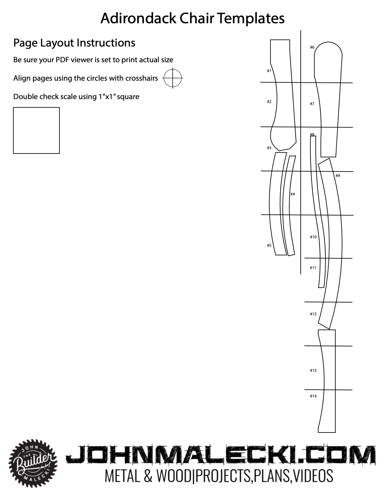 Pro Adirondack Chair TEMPLATE + PLAN - John Malecki Store