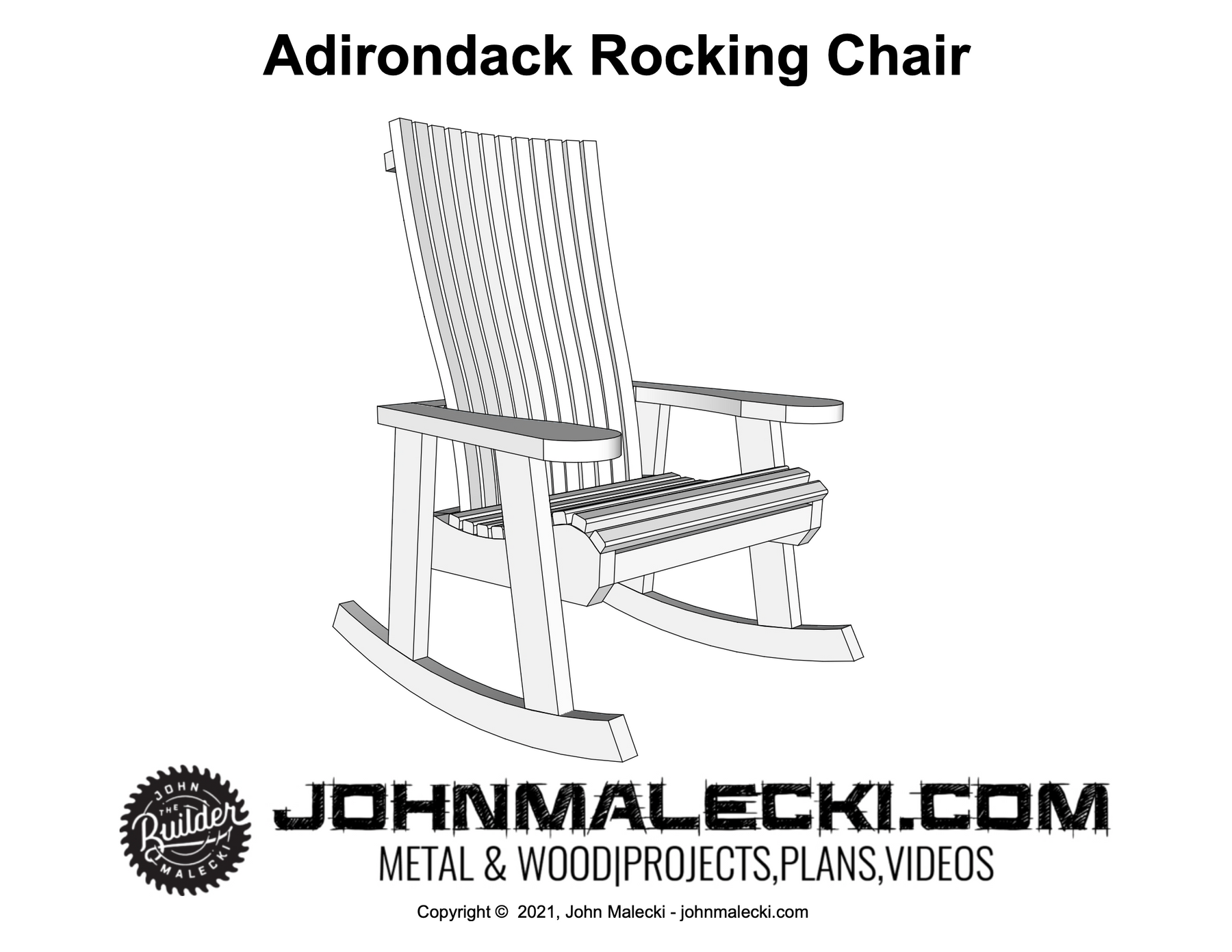 Pro Adirondack Chair TEMPLATE + PLAN - John Malecki Store