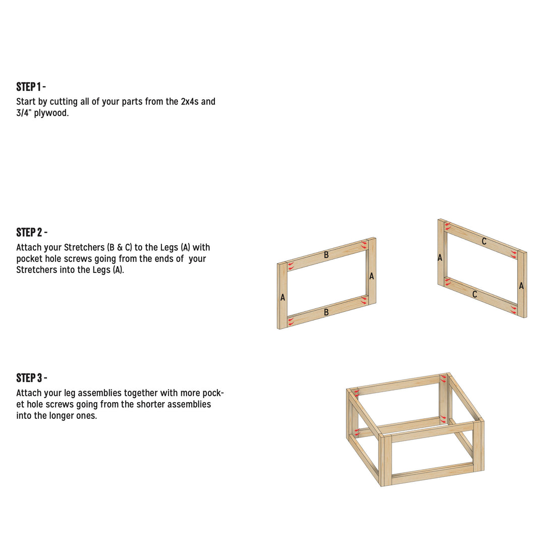 4'x4' Beginner Workbench with Storage Plan - John Malecki Store