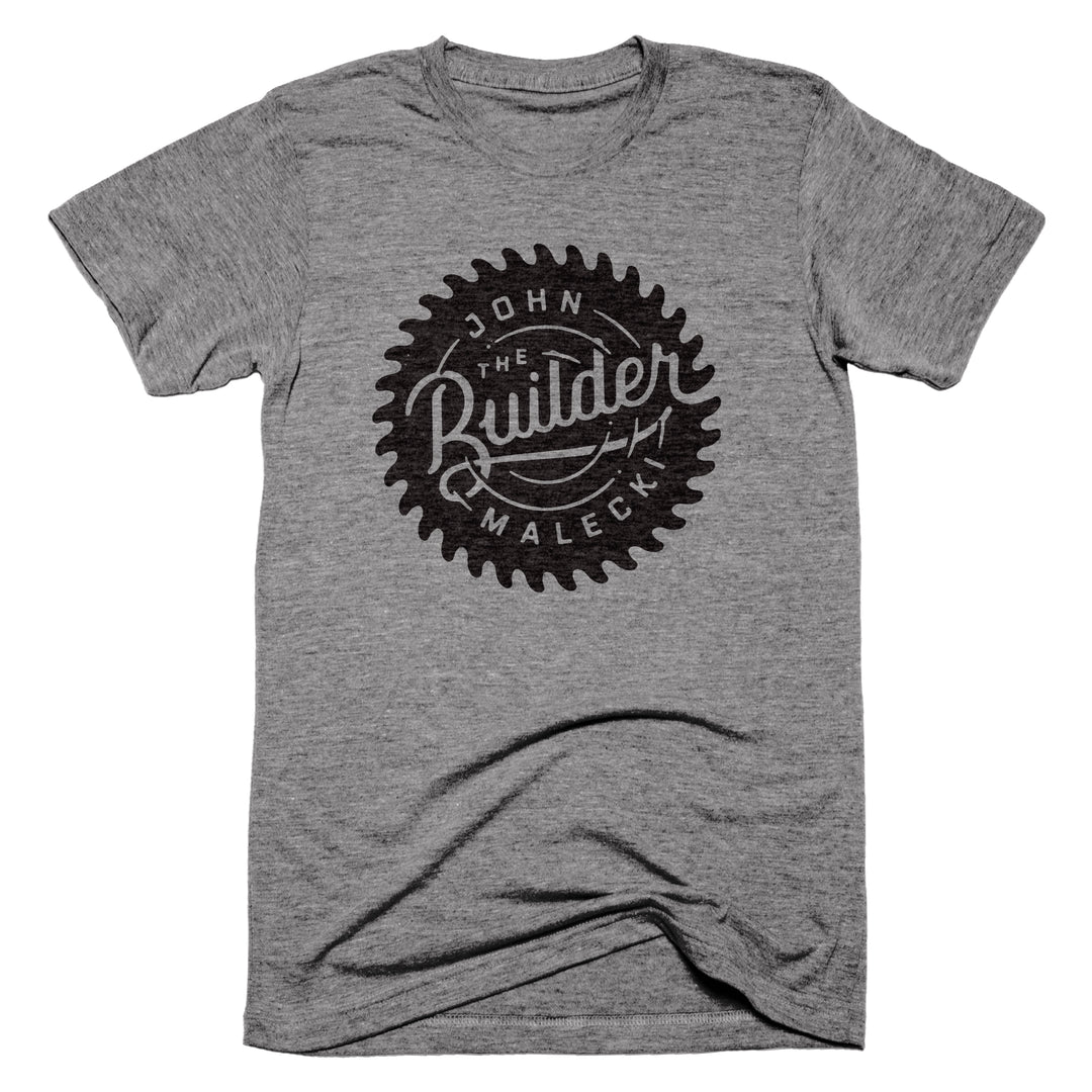 John the Builder Logo Grey T-Shirt - John Malecki Store